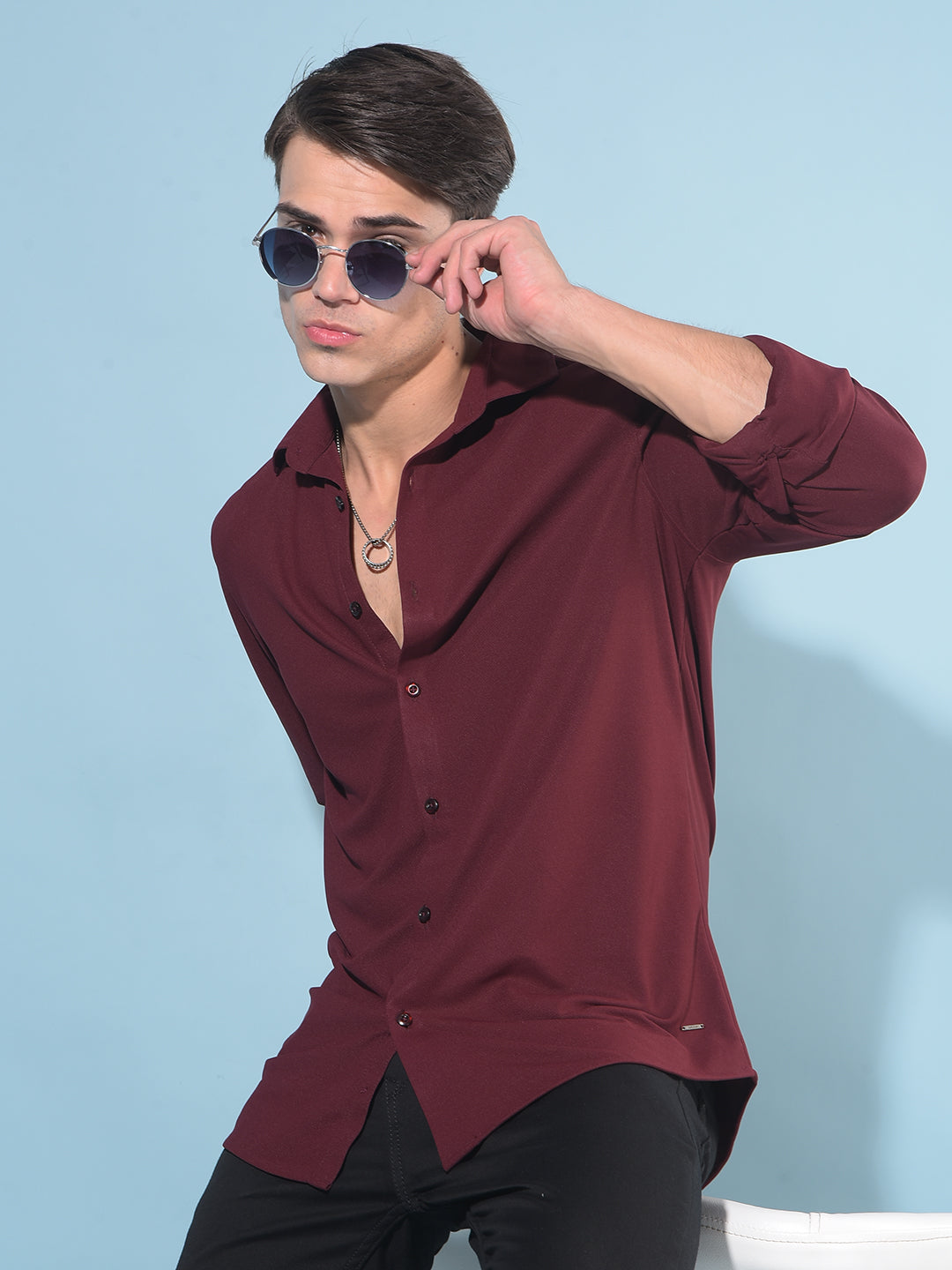 Maroon shirt
